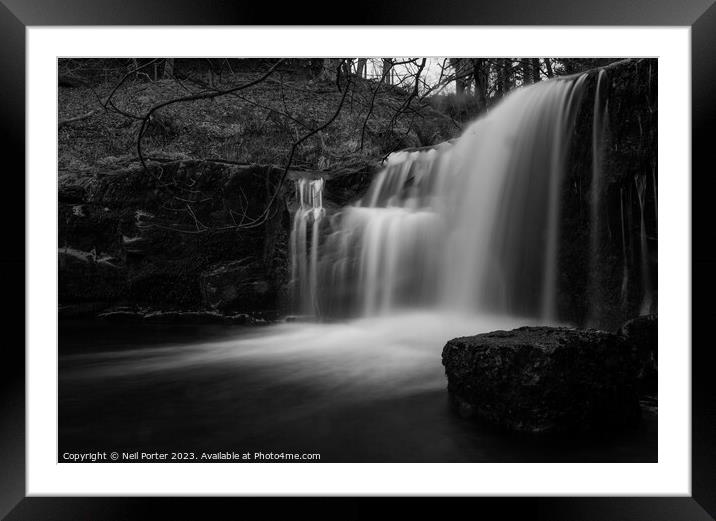 Valley Falls Framed Mounted Print by Neil Porter