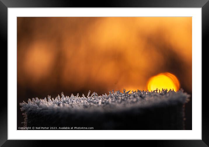 Fire and Ice Framed Mounted Print by Neil Porter