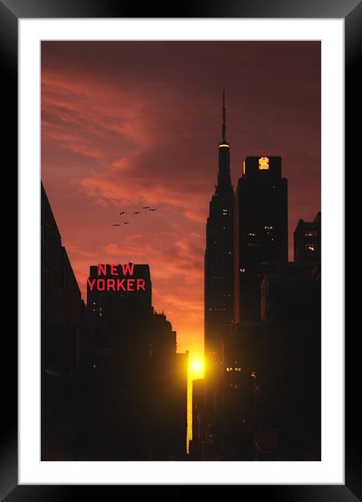 SUNRISE IN NEW YORK Framed Mounted Print by Tom York