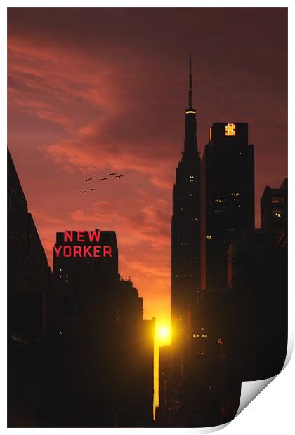 SUNRISE IN NEW YORK Print by Tom York