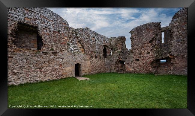 Enigmatic Duffus Castle: A Historic Enigma Framed Print by Tom McPherson