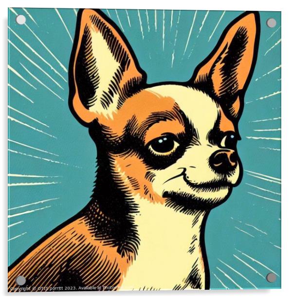 CHIHUAHUA POP ART 5 Acrylic by OTIS PORRITT