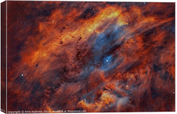 The Clamshell nebula Canvas Print by Emil Andronic