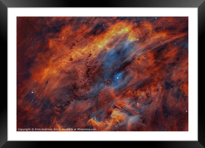 The Clamshell nebula Framed Mounted Print by Emil Andronic