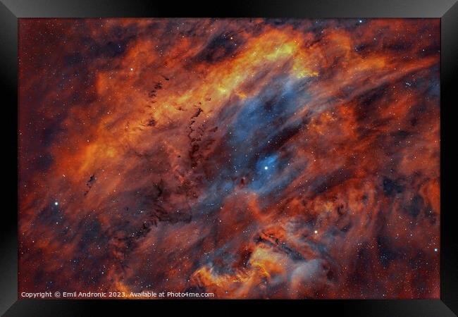 The Clamshell nebula Framed Print by Emil Andronic