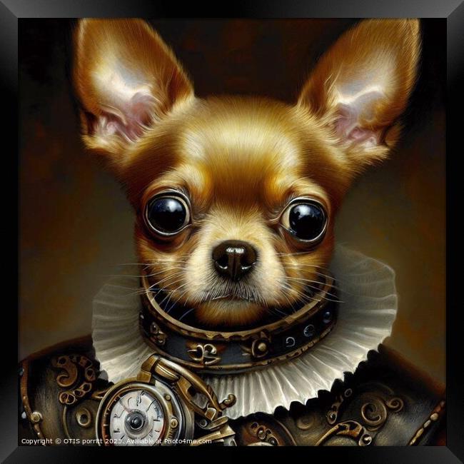Chihuahua (Steampunk) 2 Framed Print by OTIS PORRITT