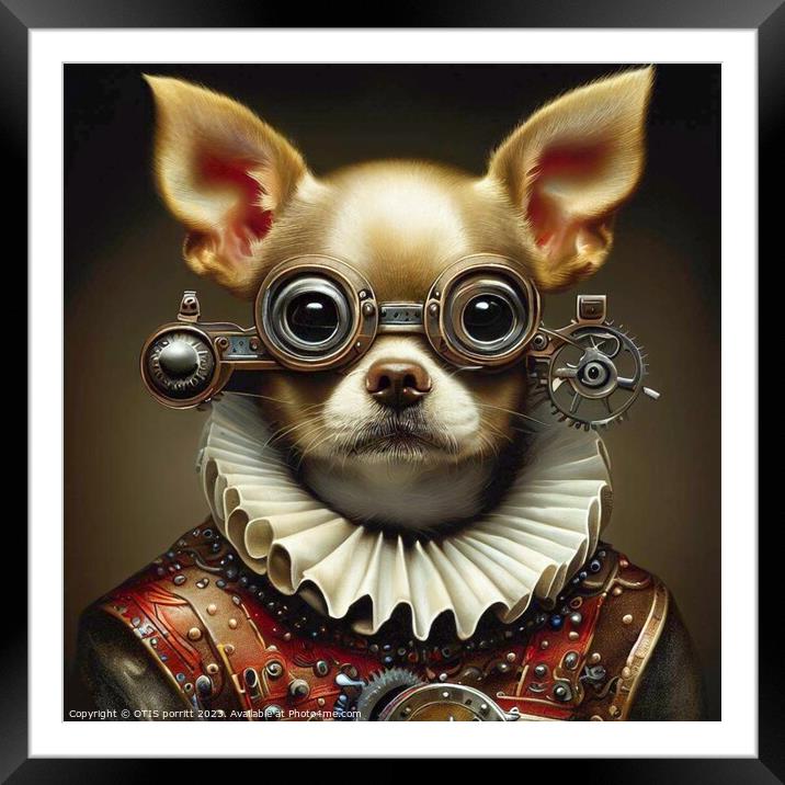 Chihuahua (Steampunk) 3 Framed Mounted Print by OTIS PORRITT