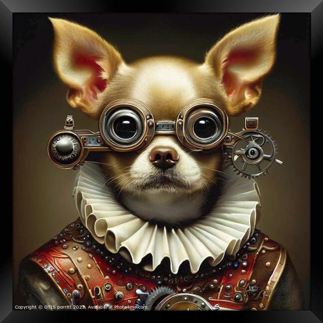 Chihuahua (Steampunk) 3 Framed Print by OTIS PORRITT