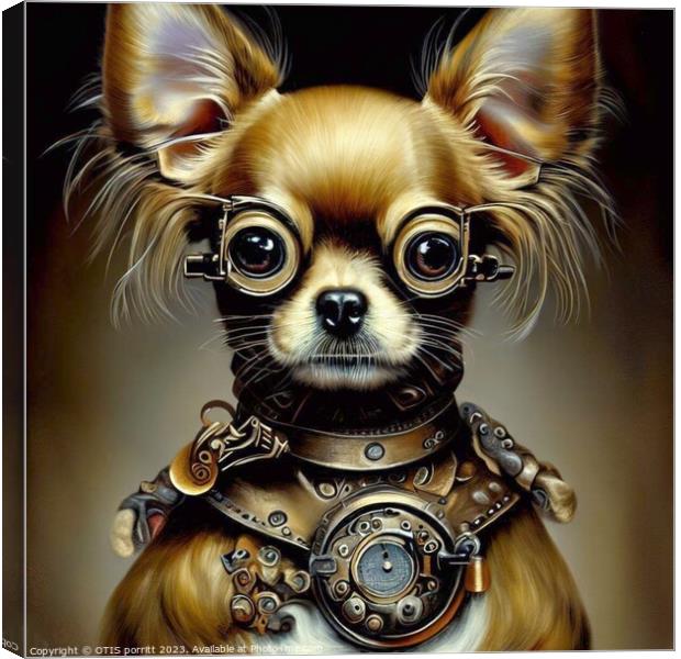 Chihuahua (Steampunk) 4 Canvas Print by OTIS PORRITT