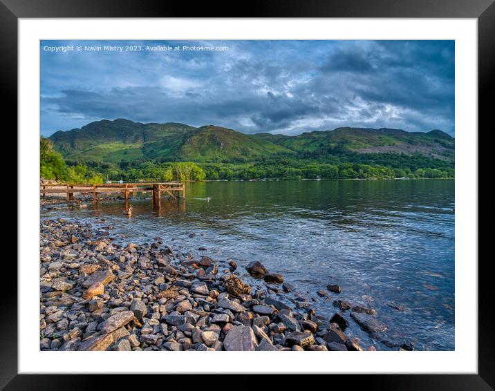 Evening Light at St. Fillans, Loch Earn   Framed Mounted Print by Navin Mistry