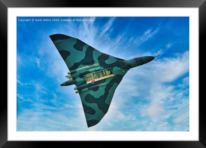 Avro Vulcan Low Pass Framed Mounted Print by Navin Mistry