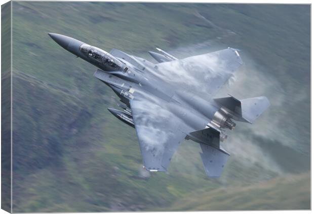 F15 Eagle pulling out of low level Canvas Print by Rory Trappe