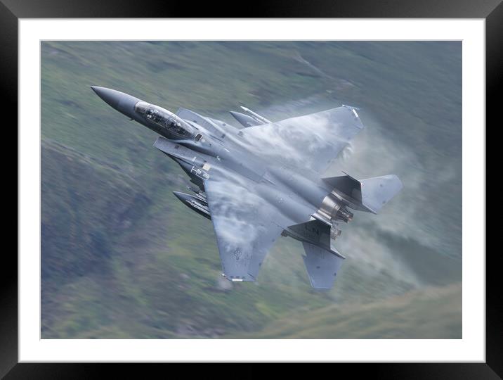 F15 Eagle pulling out of low level Framed Mounted Print by Rory Trappe