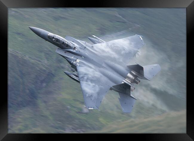 F15 Eagle pulling out of low level Framed Print by Rory Trappe