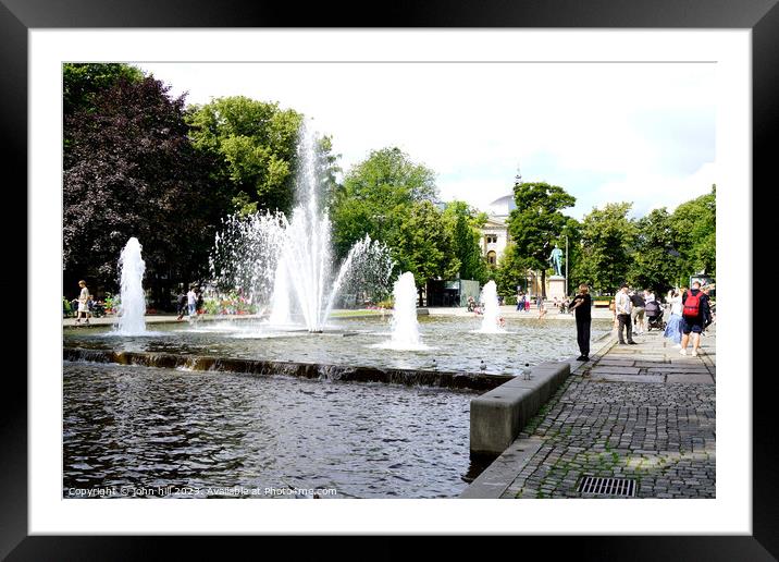 Royal park Oslo Norway Framed Mounted Print by john hill