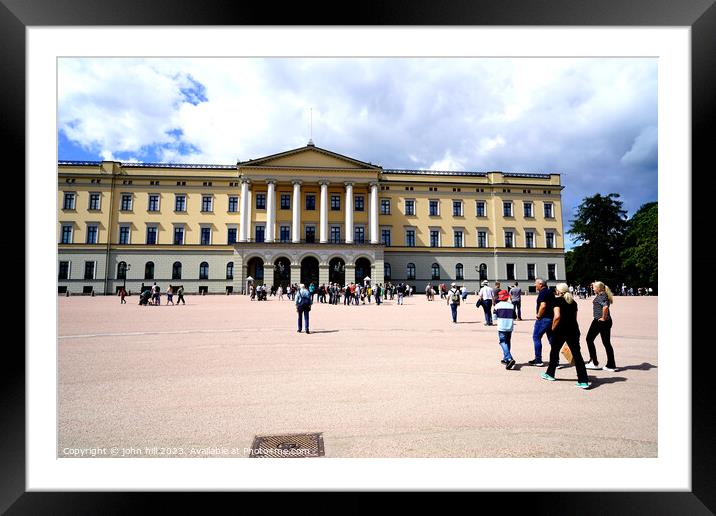 Regal Residence: Norway's Imposing Royal Palace Framed Mounted Print by john hill