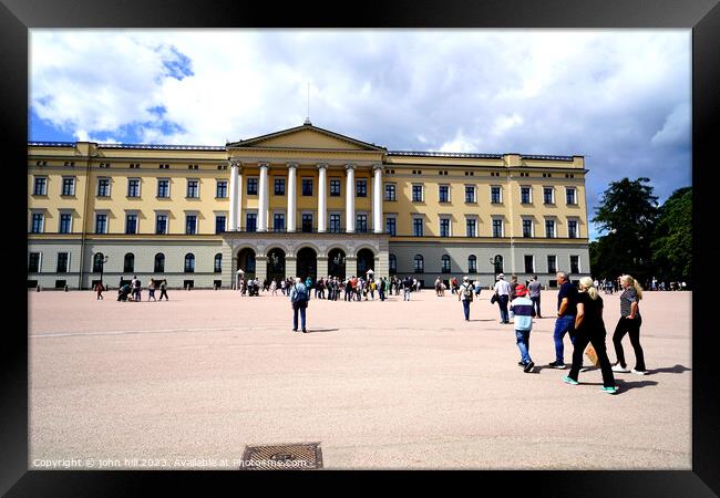 Regal Residence: Norway's Imposing Royal Palace Framed Print by john hill