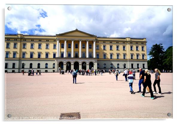 Regal Residence: Norway's Imposing Royal Palace Acrylic by john hill