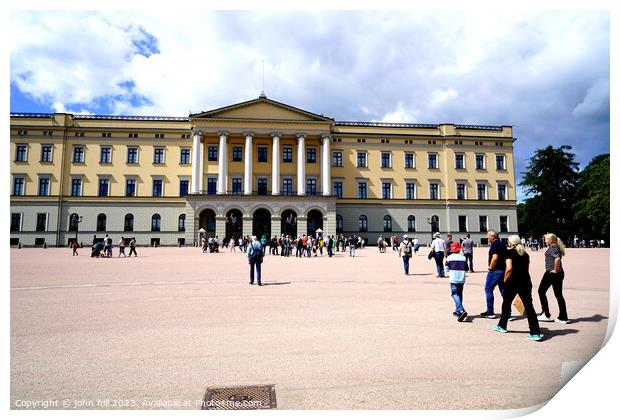 Regal Residence: Norway's Imposing Royal Palace Print by john hill