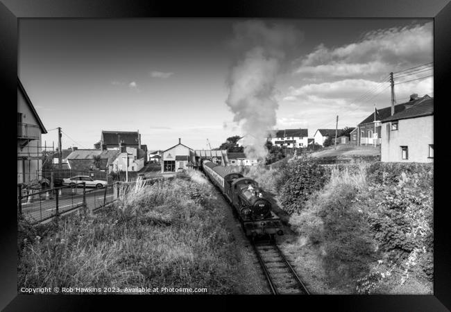 Watchet Mono Mogul Framed Print by Rob Hawkins