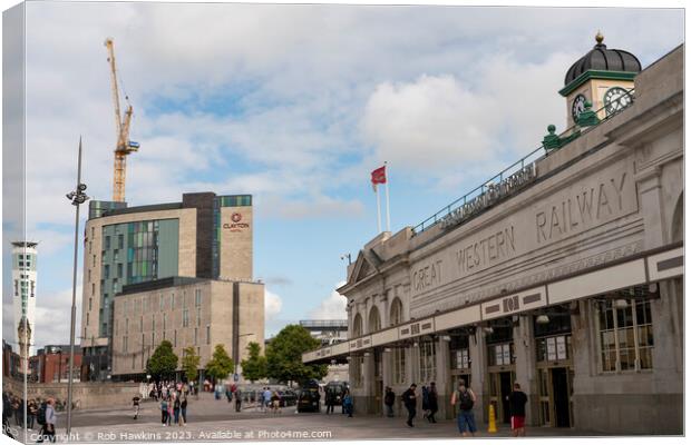 cardiff central station Canvas Print by Rob Hawkins