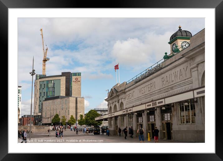 cardiff central station Framed Mounted Print by Rob Hawkins