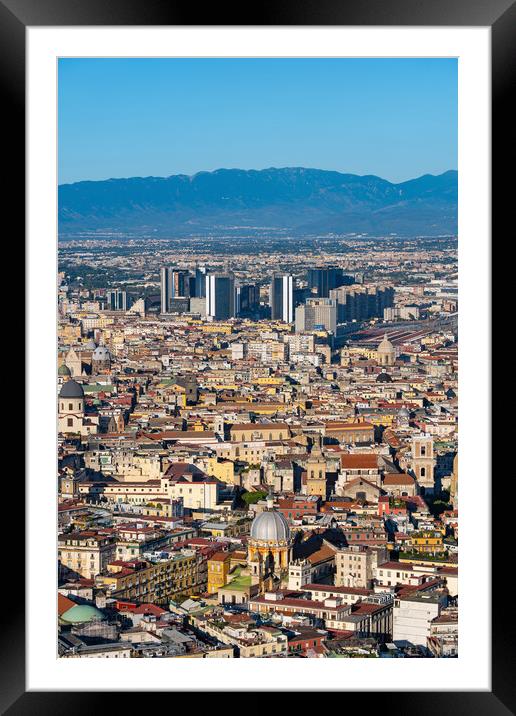 City of Naples Cityscape Framed Mounted Print by Artur Bogacki