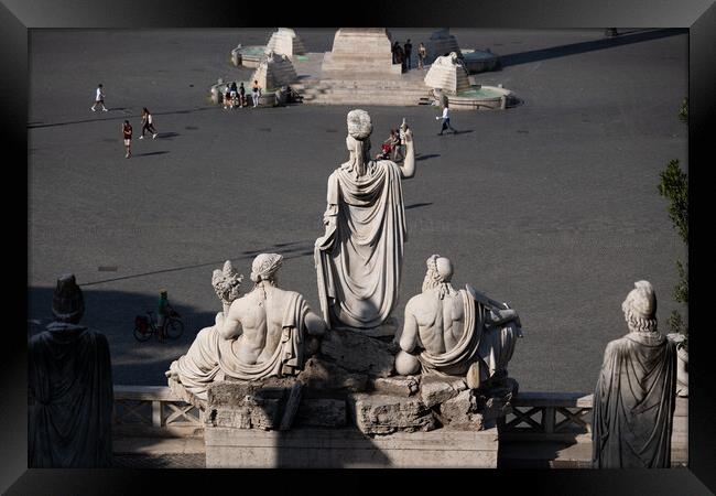 Fontana della Dea Roma Sculptures Framed Print by Artur Bogacki