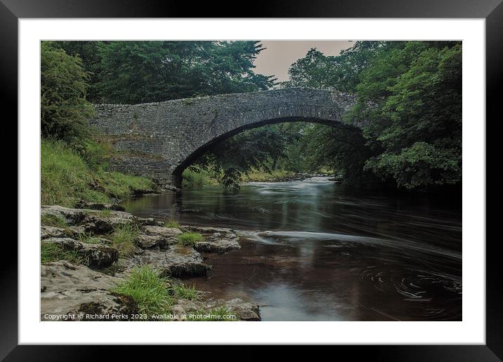 Stone Bridge over the Ribble  Framed Mounted Print by Richard Perks