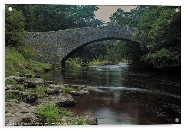 Stone Bridge over the Ribble  Acrylic by Richard Perks