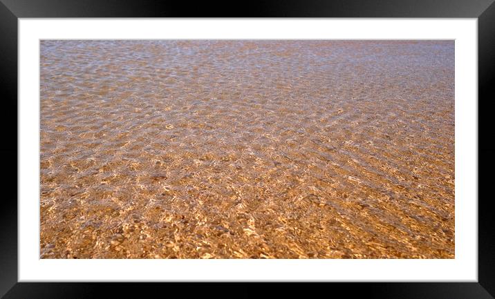 Calm ripples on the water surface at a beach Framed Mounted Print by Lensw0rld 