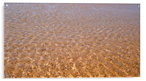 Calm ripples on the water surface at a beach Acrylic by Lensw0rld 