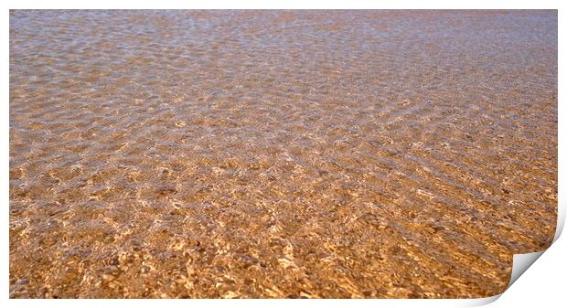 Calm ripples on the water surface at a beach Print by Lensw0rld 