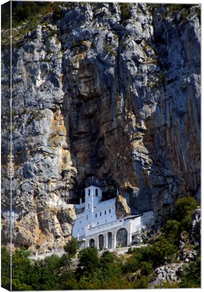 The beautiful sight of the Monastery of Ostrog in Montenegro Canvas Print by Lensw0rld 