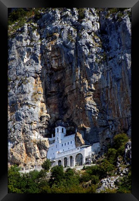 The beautiful sight of the Monastery of Ostrog in Montenegro Framed Print by Lensw0rld 