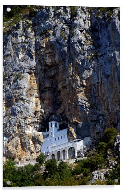 The beautiful sight of the Monastery of Ostrog in Montenegro Acrylic by Lensw0rld 