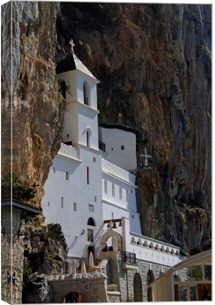 The beautiful sight of the Monastery of Ostrog in Montenegro Canvas Print by Lensw0rld 