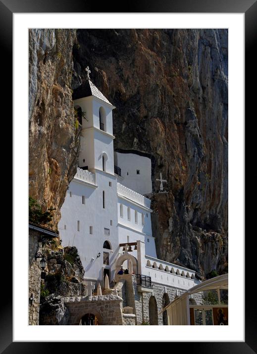 The beautiful sight of the Monastery of Ostrog in Montenegro Framed Mounted Print by Lensw0rld 