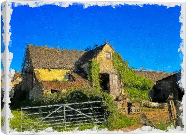 Cotswolds Barn Canvas Print by Graham Lathbury