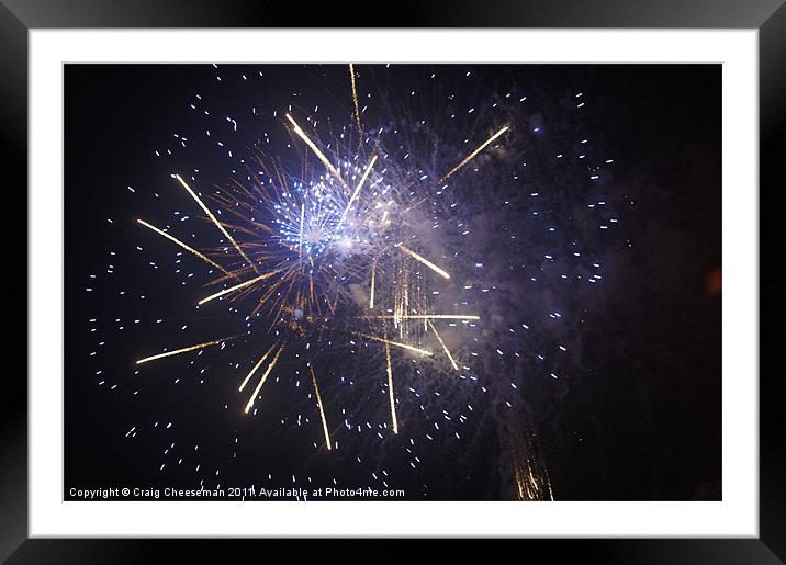 Fireworks Framed Mounted Print by Craig Cheeseman
