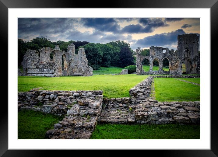 Easby Abbey North Yorkshire Framed Mounted Print by Tim Hill