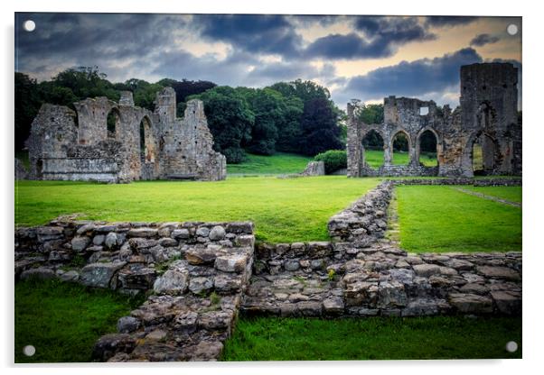 Easby Abbey North Yorkshire Acrylic by Tim Hill