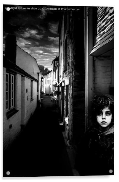 Boy in the Warren (Polperro) Acrylic by Lee Kershaw