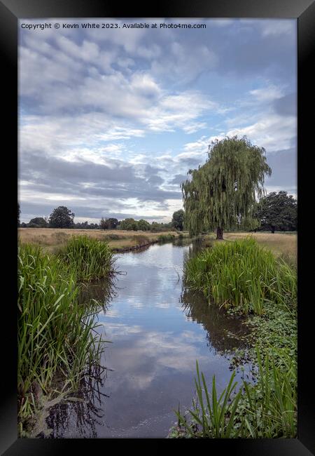 Light before the rain at Bushy Park Surrey Framed Print by Kevin White