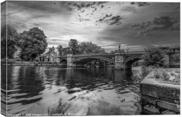 Sun Set on Ouse Bridge Canvas Print by RJW Images