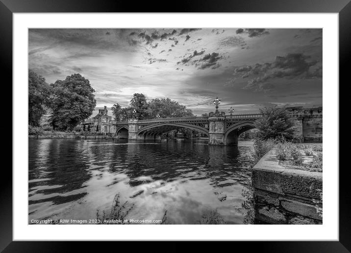 Sun Set on Ouse Bridge Framed Mounted Print by RJW Images