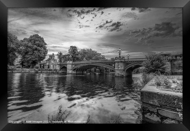 Sun Set on Ouse Bridge Framed Print by RJW Images