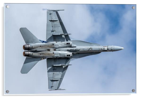 MCDONNELL DOUGLAS F/A-18C HORNET Acrylic by J Biggadike