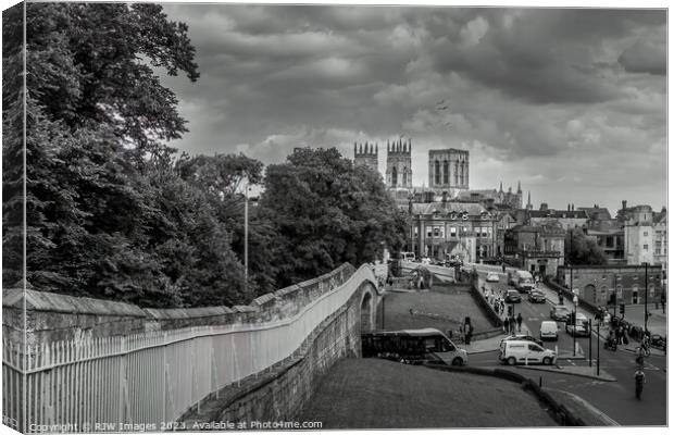 York Minster from the City Walls Canvas Print by RJW Images