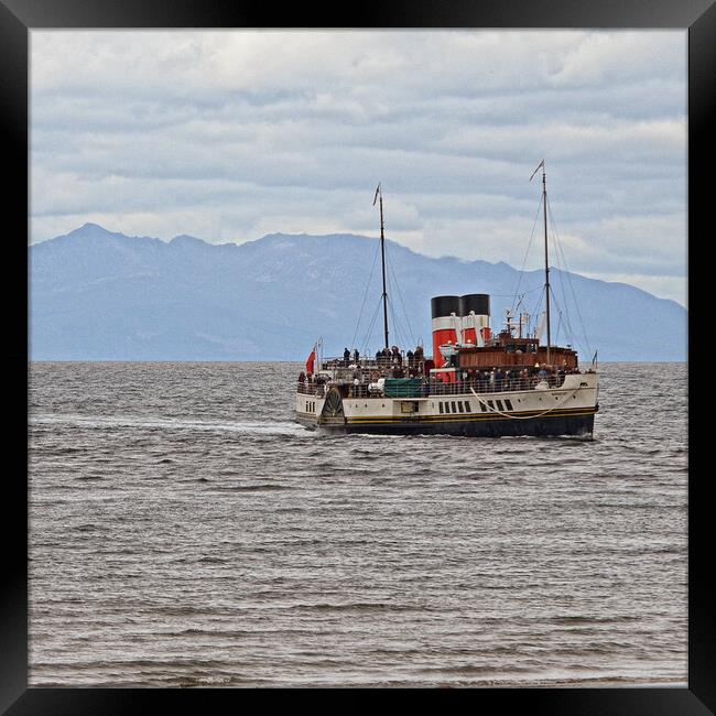 PS Waverley and Arran mountains Framed Print by Allan Durward Photography